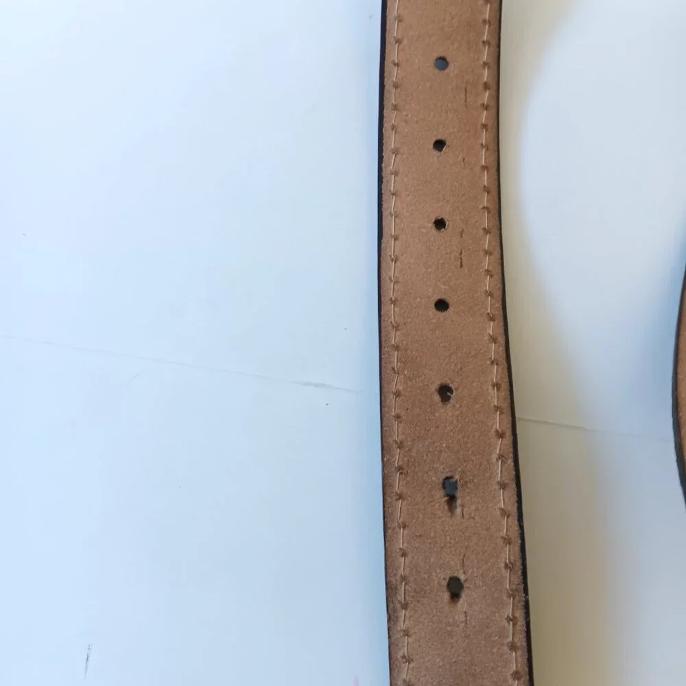 Men's Dark Brown Vinyl On Bonded Leather Embossed Crocodile 1.5